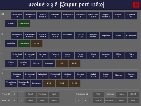 One possible configuration of the Aeolus stops interface